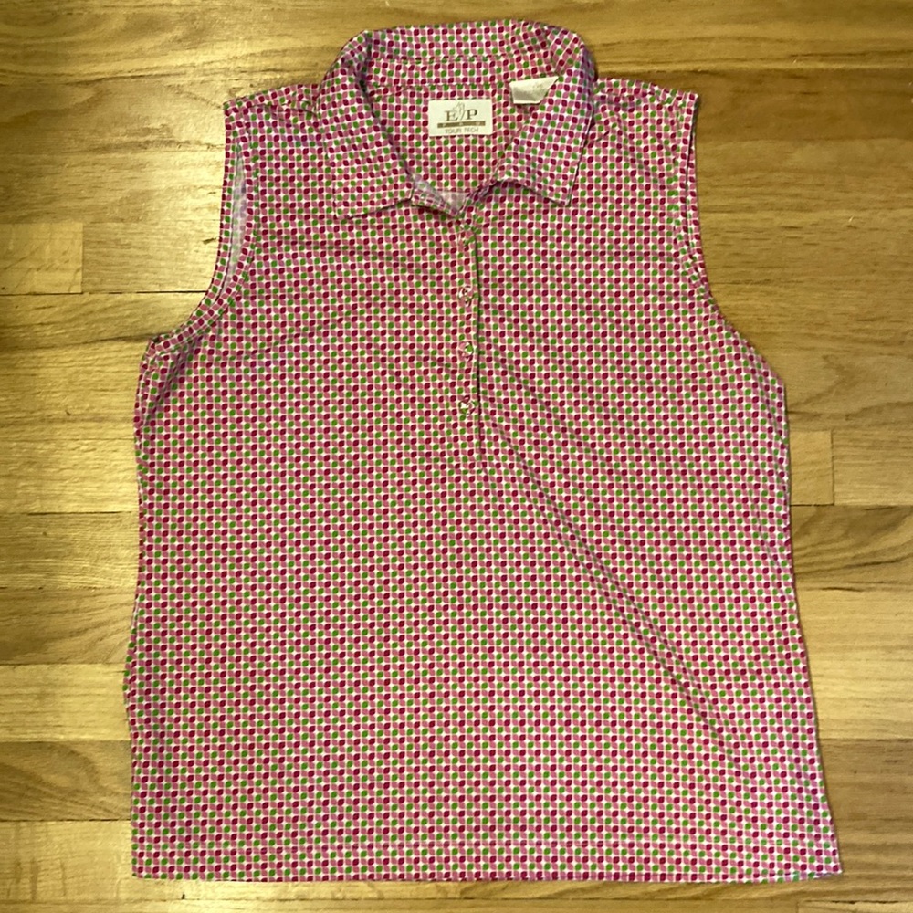 E P Pro Tour Tech women’s vibrant  graphic golf shirt